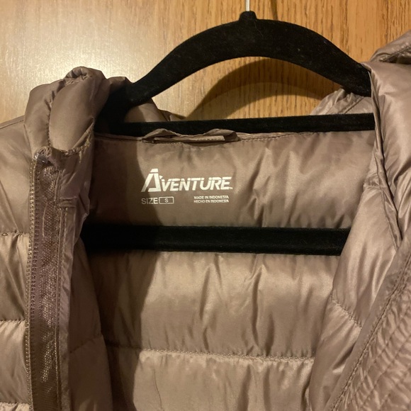 Taupe/light gold longer winter jacket. - Picture 3 of 4